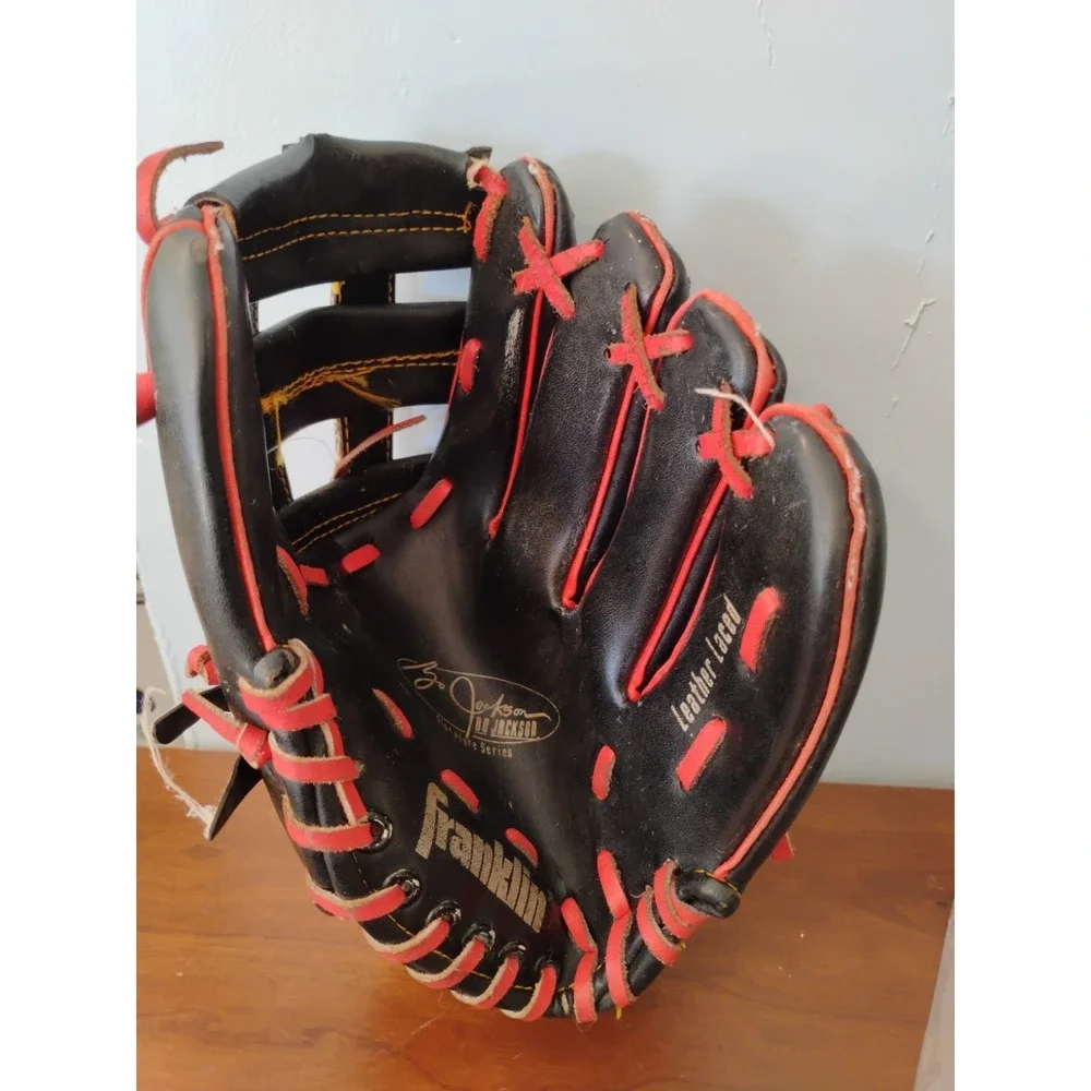 Franklin Baseball Glove Black‎ Bo Jackson 4621 Signature Series Youth Leather